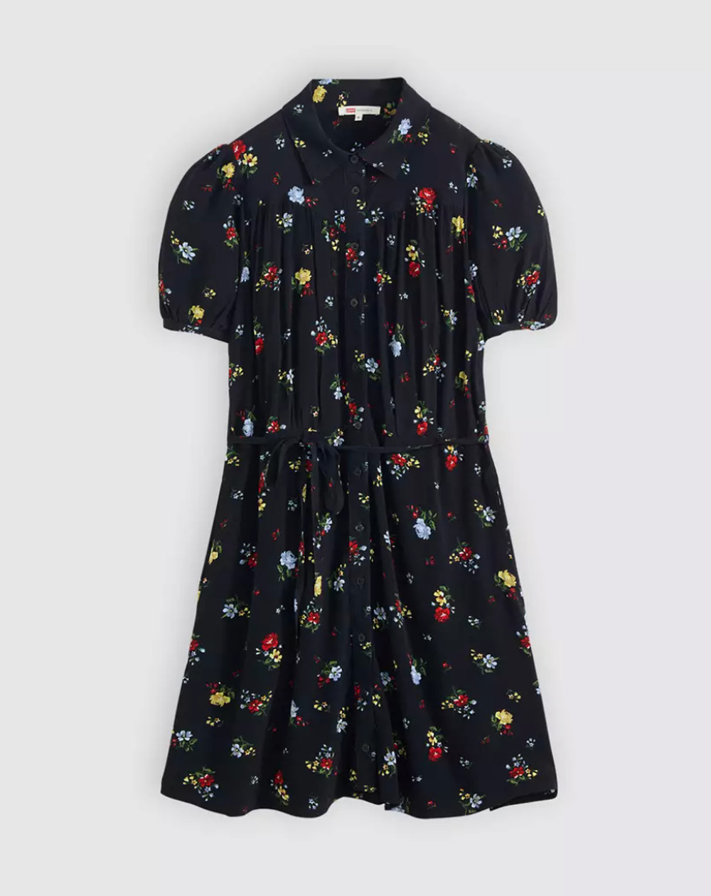 Levi's Anthracite Floral Lea Mini Dress Black Large